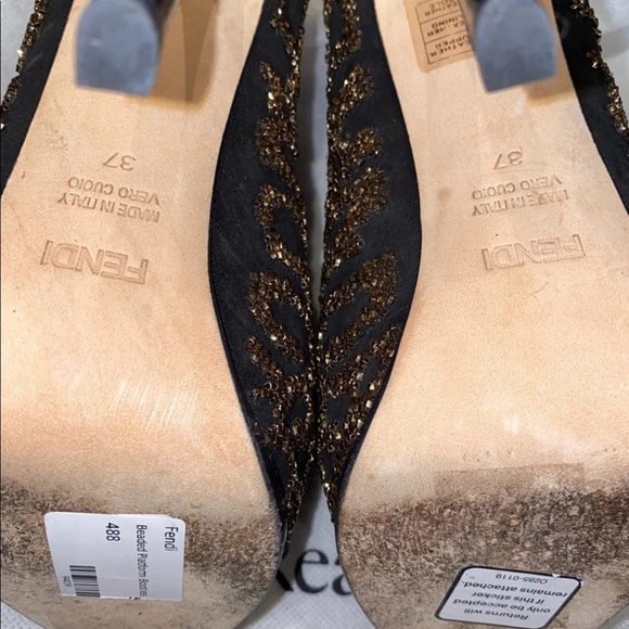 Authentic Fendi Embellished Platform Booties Size 37 - Picture 4 of 13